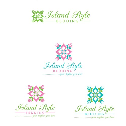 Hawaiian/island inspired logo for Island Style Bedding