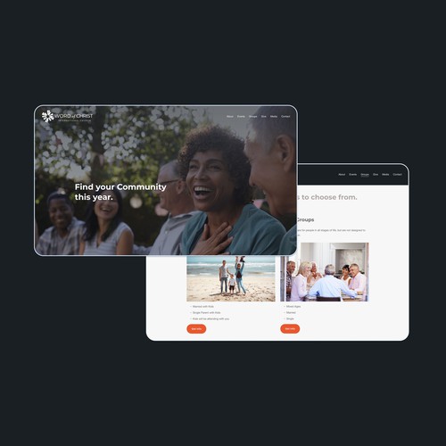 A church website design on Squarespace