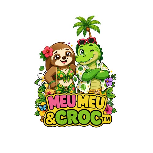 MeuMeu and Croc TM mascot Logo design For art and Entertaiment