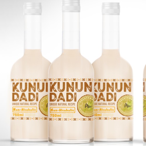 Unique ethnic natural drink label design