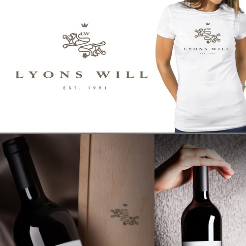 Logo design and branding identity for for Lyons Will Estate, Australia.