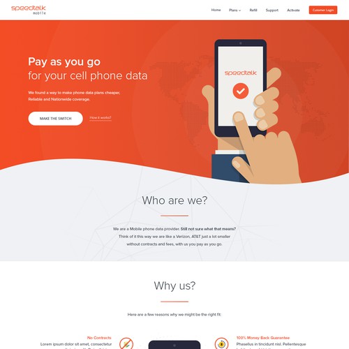 Website design for Phone Carrier