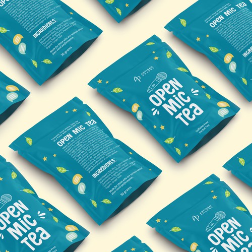 Pouch design for a tea company