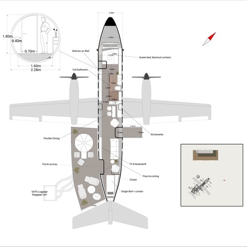 Aircraft Living Space - Conceptual Floor Plan