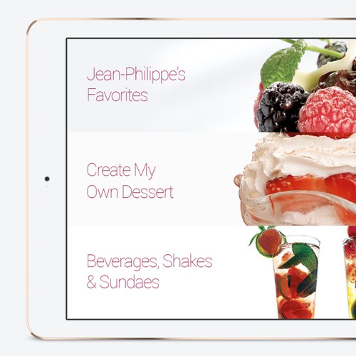 Innovative Dessert App Design