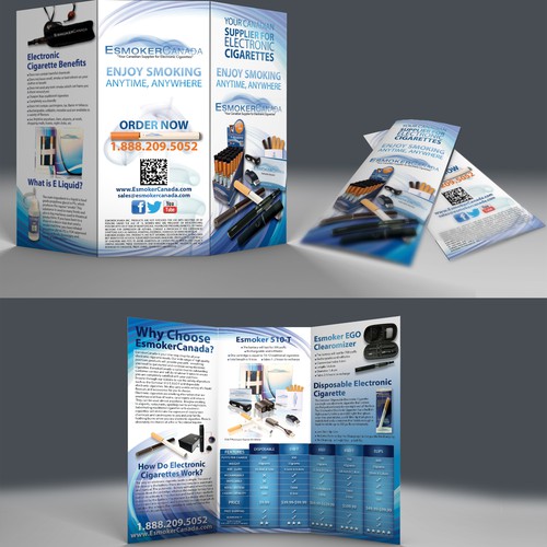 brochure design for EsmokerCanada