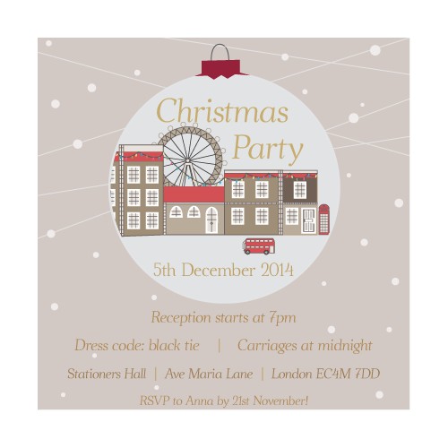 Christmas Party Invitation - Card Design