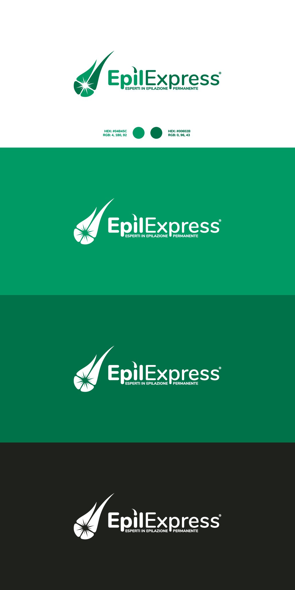 logo per centri di epilazione laser e luce pulsata