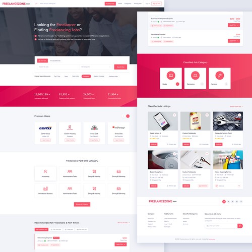 Re-design existing homepage for Singapore Freelance Zone