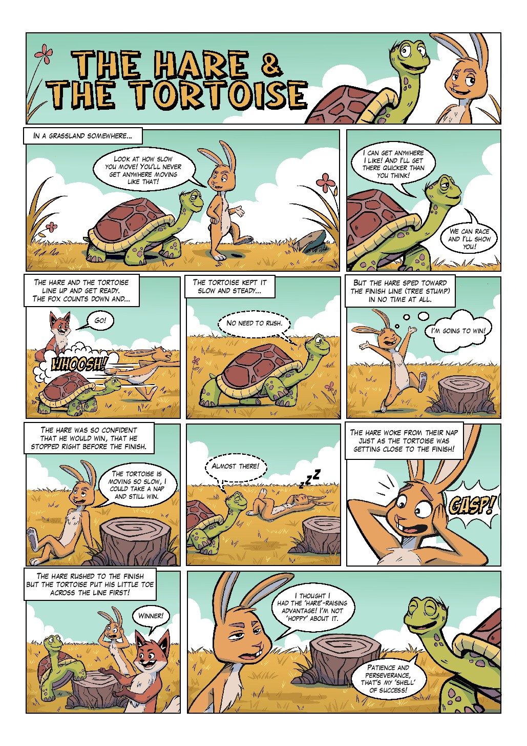 The Hare and the Tortoise - comic page