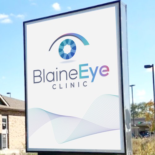 A design of a monument sign for Blaine Eye Clinic 