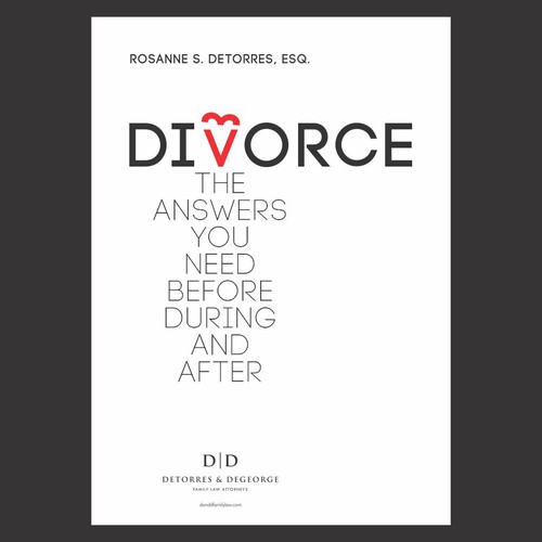 Book cover design for a book for Divorce