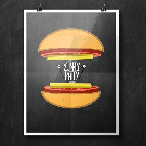 logo concept for yummypatty restaurant