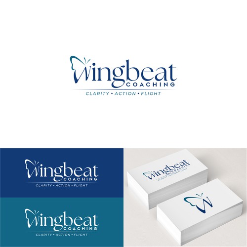 Professional butterfly logo for life coaching business -Wingbeat Coaching