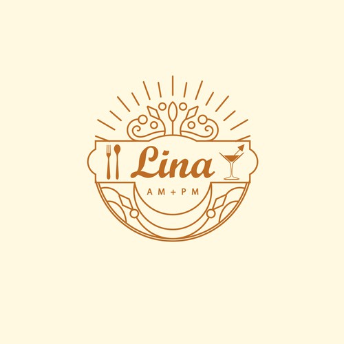 Logo for a coffee shop in AM and cocktail bar in PM