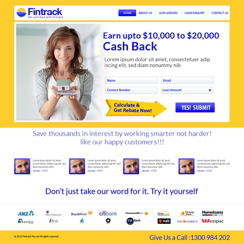 Create a winning landing page with Fintrack