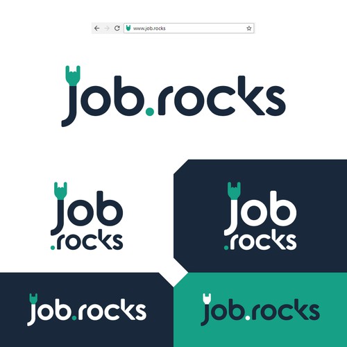 Logo concept for a job search website. 