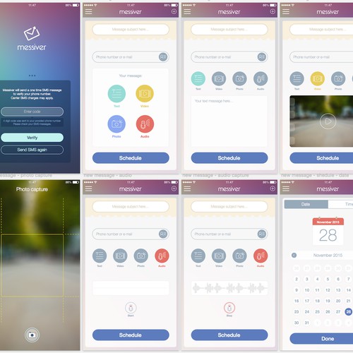 Messiver app design