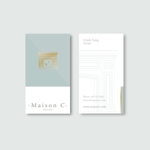 Logo and stationery for "Maison C".