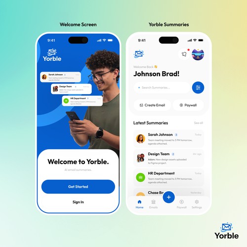 Email Management app design concept