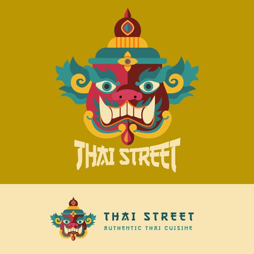 Vibrant Hip Thai Restaurant Logo