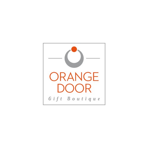 Get creative with a trendy & artsy design for Orange Door Gift Boutique!