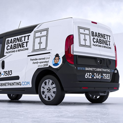 Cabinet painting van wrap
