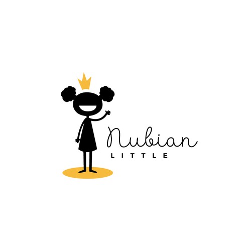 Cute logo concept for African American Doll brand