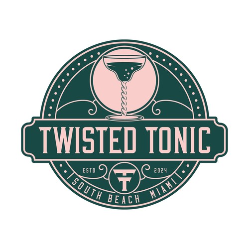 Logo for alcoholic and non-alcoholic cocktail bar.