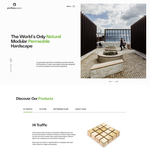 Minimal Website Design for Flooring Company