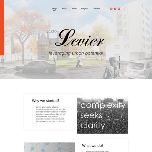 Homepage design