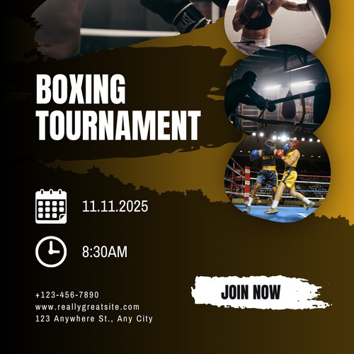 Boxing Tournament Flyer | Modern Sports Design