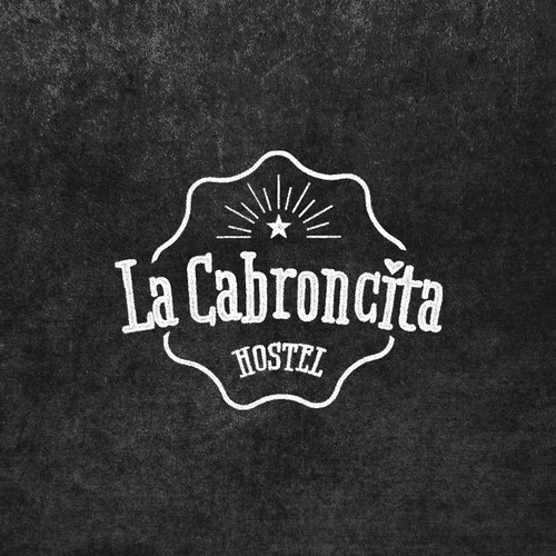 Retro logo for La Cabroncita hostel