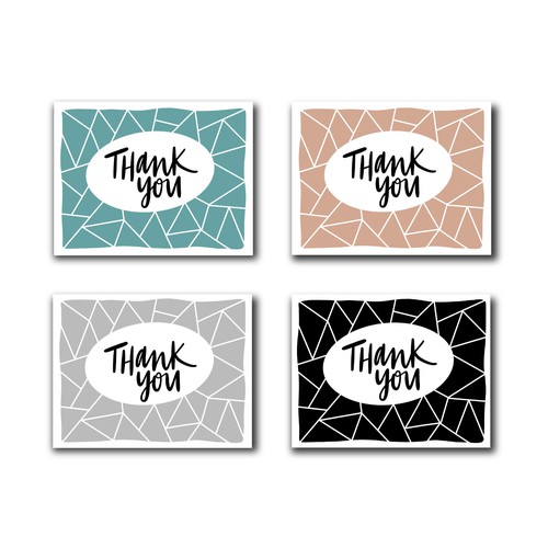 Geometric Thank You Card - contest submission