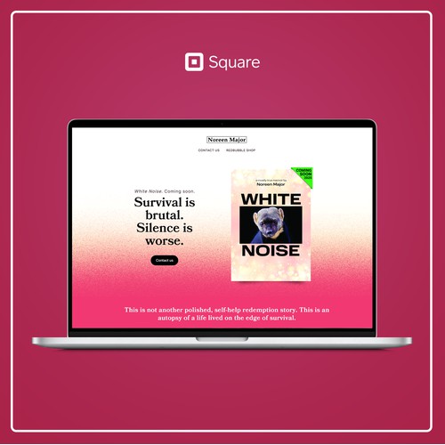 "White Noise" Book Website: Design for Female Resilience