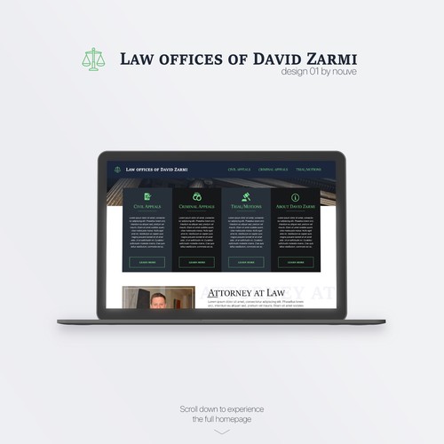 Website concept for law firm