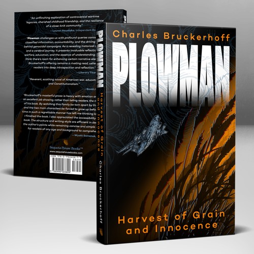 A book cover design for Plowman: Harvest of Grain and Innocence