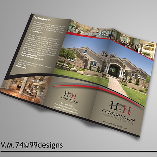 Help H and H Custom Homes Needs a Brochure for Home Show on Friday!