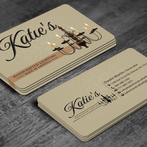 Katies Craftedlighting Luxury Business Card