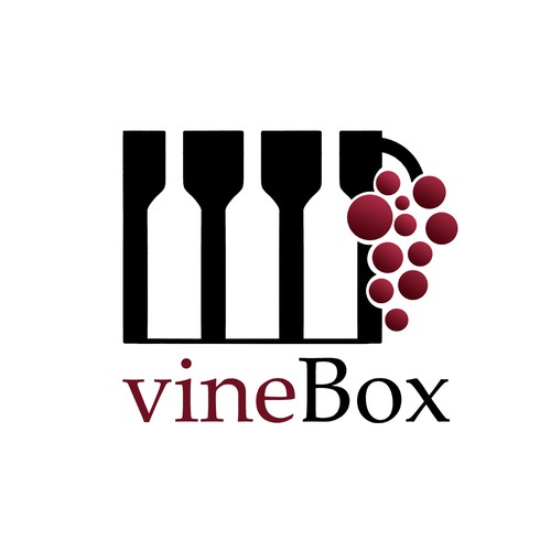 Logo design for vineBox, a bespoke wine tasting startup!!