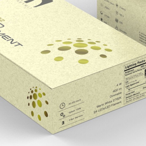 Kraft Paper packaging design for LED Bulb