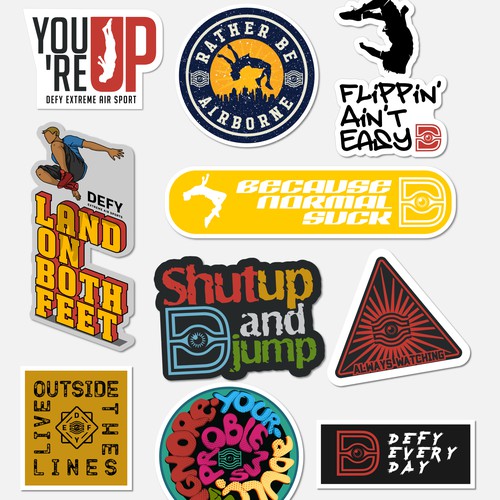 assorted street stickers