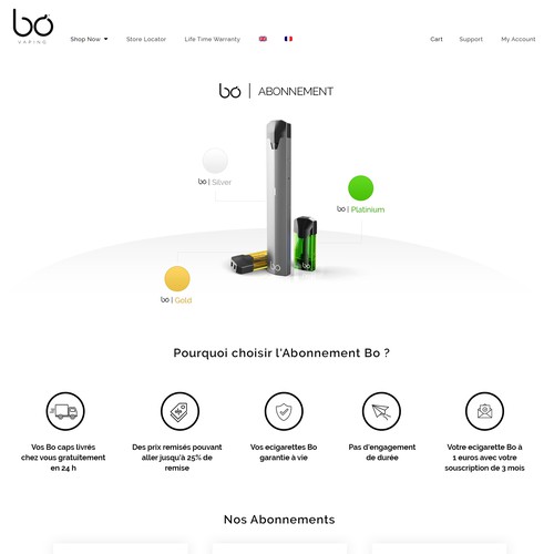 BO website design