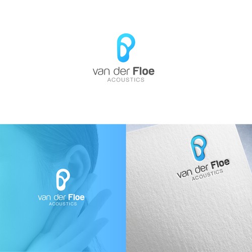 Minimalist logo for a hearing aids company