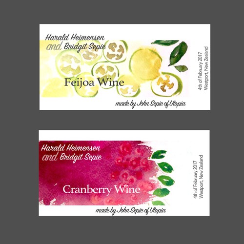 Wine bottles label design