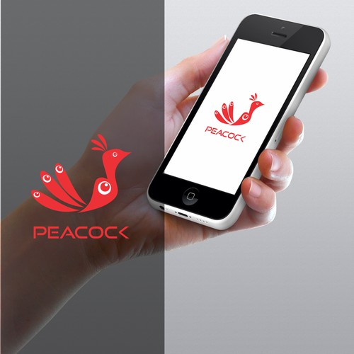 Abstract Peacock Icon/Logo Mobile Messaging App