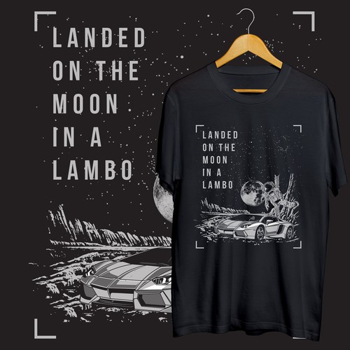 lamborghini moon landing tshirt 