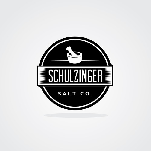 Logo for the "Schulzinger Salt Co" -- an artisan spice and smoked salt company
