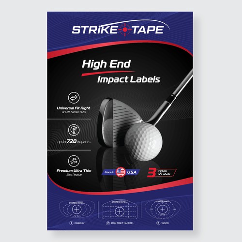 Brocure or label for Premium Golf Impact Label