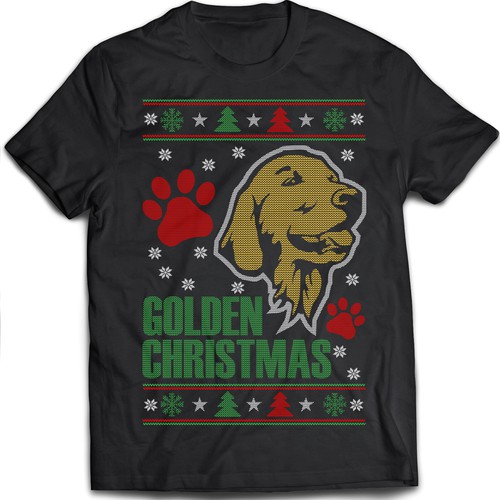 Christmas campaign featuring golden retriever